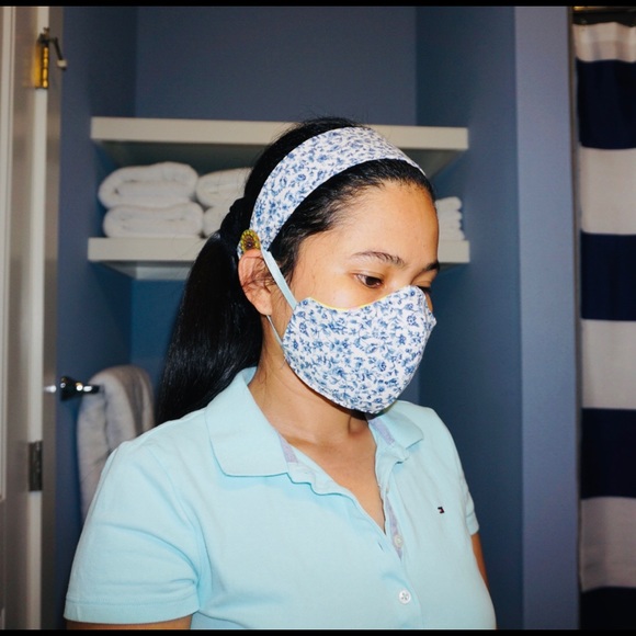 Facemask with filter pocket headband set - Picture 5 of 7
